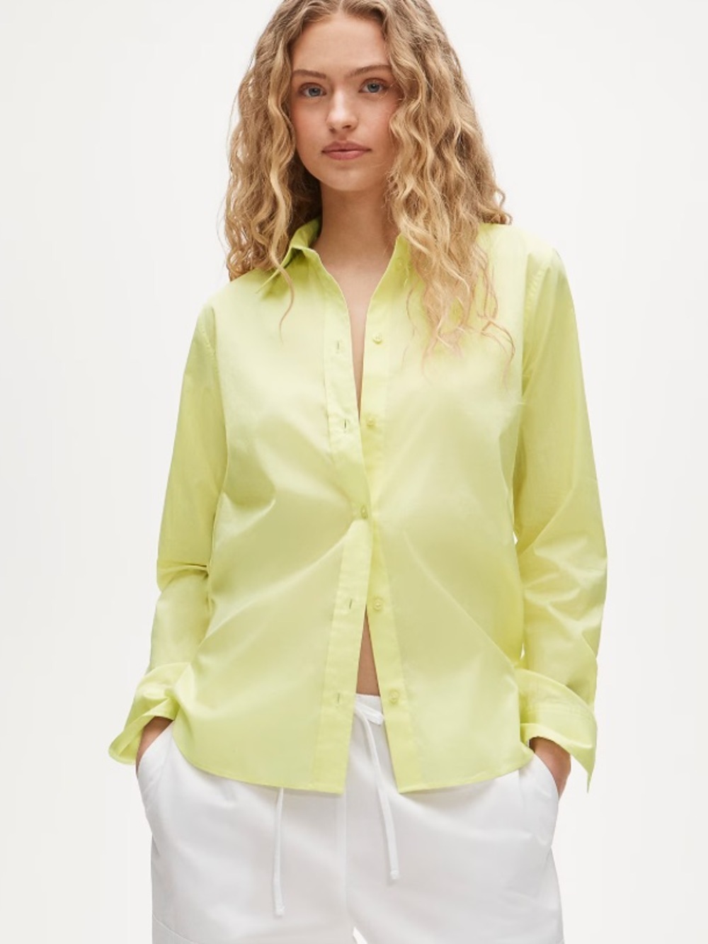 J crew lime nectar Jules classic-fit shirt in sateen